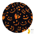 Halloween Pumpkin Faces Pattern Print Basketball