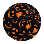 Halloween Pumpkin Faces Pattern Print Basketball