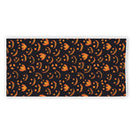Halloween Pumpkin Faces Pattern Print Beach Towel