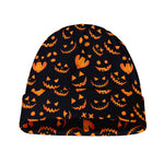 Halloween Pumpkin Faces Pattern Print Beanie