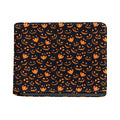 Halloween Pumpkin Faces Pattern Print Bifold Wallet