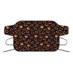 Halloween Pumpkin Faces Pattern Print Car Windshield Snow Cover