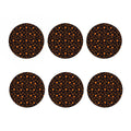 Halloween Pumpkin Faces Pattern Print Coaster Set