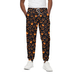 Halloween Pumpkin Faces Pattern Print Cotton Pants