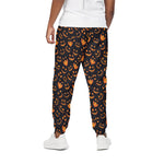 Halloween Pumpkin Faces Pattern Print Cotton Pants
