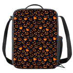 Halloween Pumpkin Faces Pattern Print Crossbody Lunch Bag