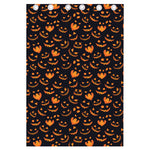 Halloween Pumpkin Faces Pattern Print Curtain