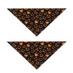 Halloween Pumpkin Faces Pattern Print Dog Bandana