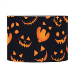 Halloween Pumpkin Faces Pattern Print Drum Lamp Shade