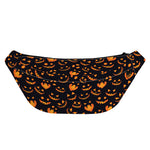 Halloween Pumpkin Faces Pattern Print Fanny Pack