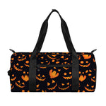 Halloween Pumpkin Faces Pattern Print Gym Bag