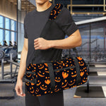 Halloween Pumpkin Faces Pattern Print Gym Bag