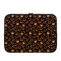 Halloween Pumpkin Faces Pattern Print Laptop Sleeve