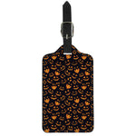 Halloween Pumpkin Faces Pattern Print Luggage Tag