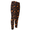 Halloween Pumpkin Faces Pattern Print Men's Compression Pants