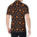 Halloween Pumpkin Faces Pattern Print Men's Shirt