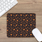 Halloween Pumpkin Faces Pattern Print Mouse Pad