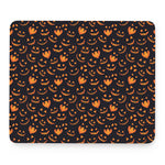 Halloween Pumpkin Faces Pattern Print Mouse Pad