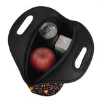 Halloween Pumpkin Faces Pattern Print Neoprene Lunch Bag