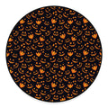 Halloween Pumpkin Faces Pattern Print Round Floor Mat