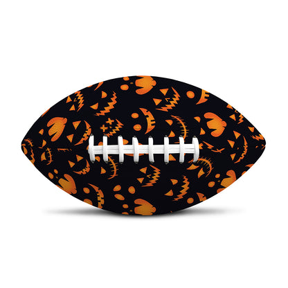 Halloween Pumpkin Faces Pattern Print Rugby Ball