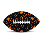 Halloween Pumpkin Faces Pattern Print Rugby Ball