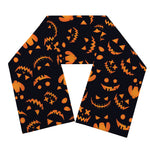 Halloween Pumpkin Faces Pattern Print Scarf