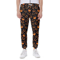Halloween Pumpkin Faces Pattern Print Joggers