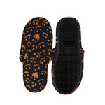 Halloween Pumpkin Faces Pattern Print Slippers