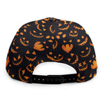 Halloween Pumpkin Faces Pattern Print Snapback Cap