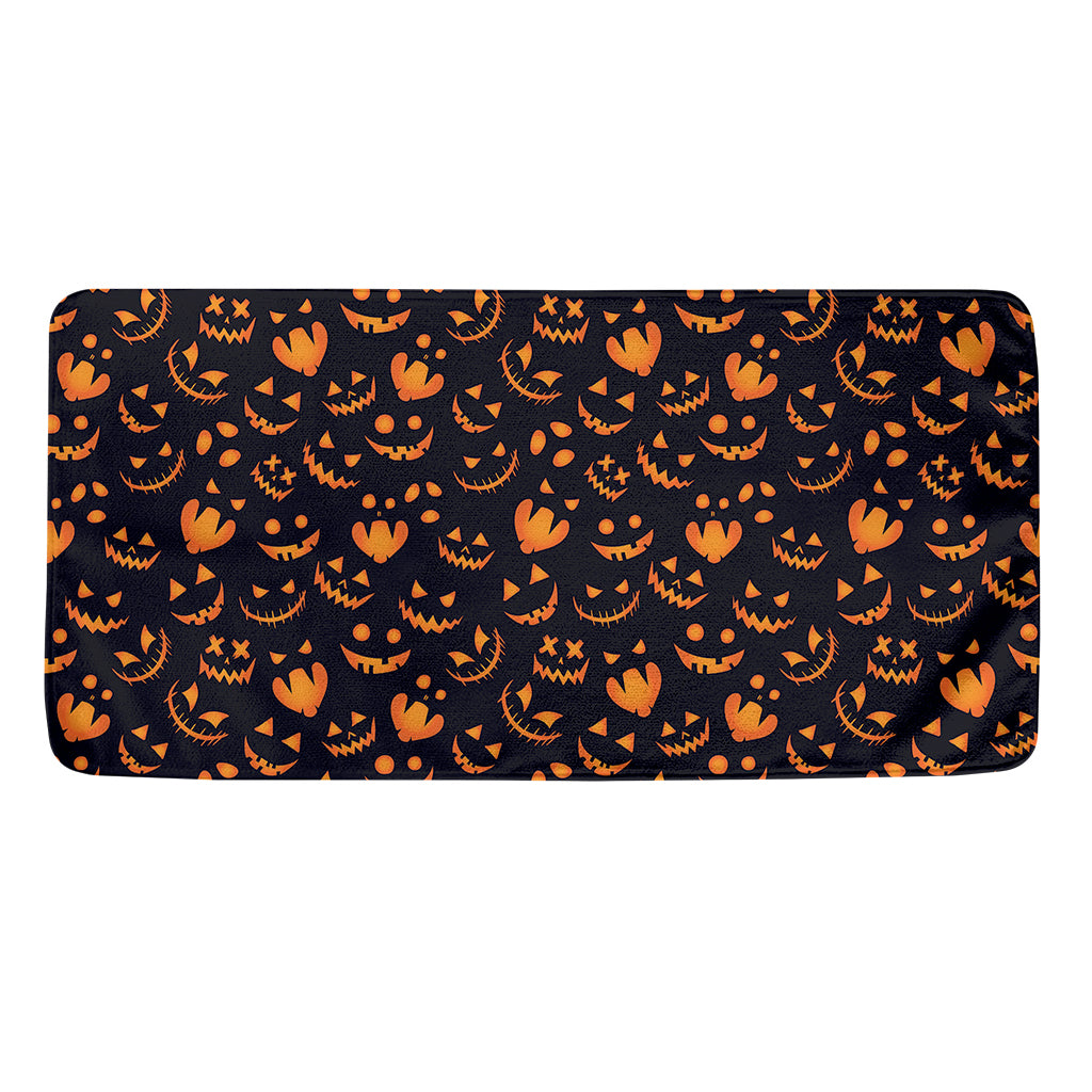 Halloween Pumpkin Faces Pattern Print Towel