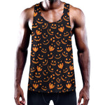 Halloween Pumpkin Faces Pattern Print Training Tank Top