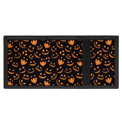 Halloween Pumpkin Faces Pattern Print Trifold Wallet