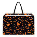 Halloween Pumpkin Faces Pattern Print Utility Tote Bag