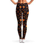 Halloween Pumpkin Faces Pattern Print Women's Leggings