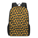 Halloween Pumpkin Jack-O'-Lantern Print 17 Inch Backpack