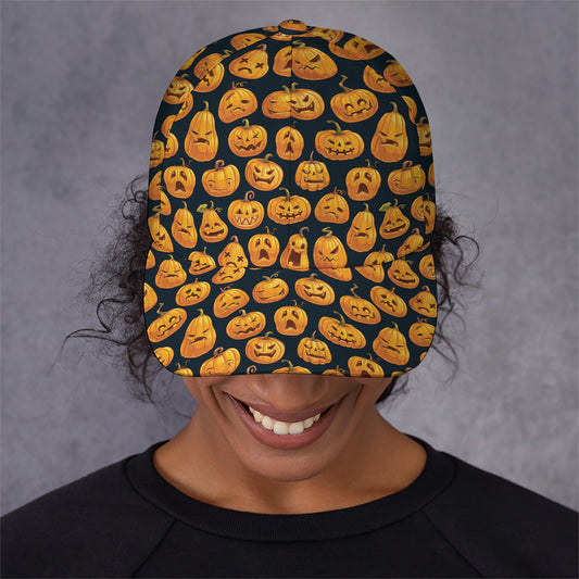 Halloween Pumpkin Jack-O'-Lantern Print Baseball Cap