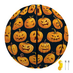 Halloween Pumpkin Jack-O'-Lantern Print Basketball