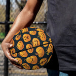 Halloween Pumpkin Jack-O'-Lantern Print Basketball