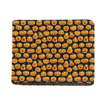Halloween Pumpkin Jack-O'-Lantern Print Bifold Wallet