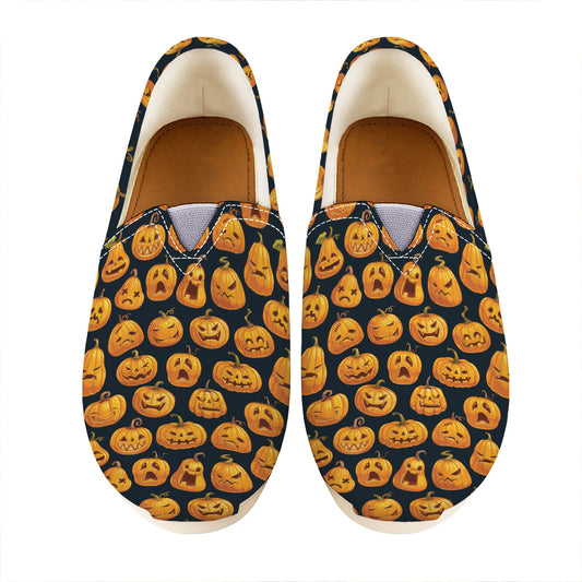 Halloween Pumpkin Jack-O'-Lantern Print Casual Shoes
