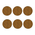 Halloween Pumpkin Jack-O'-Lantern Print Coaster Set