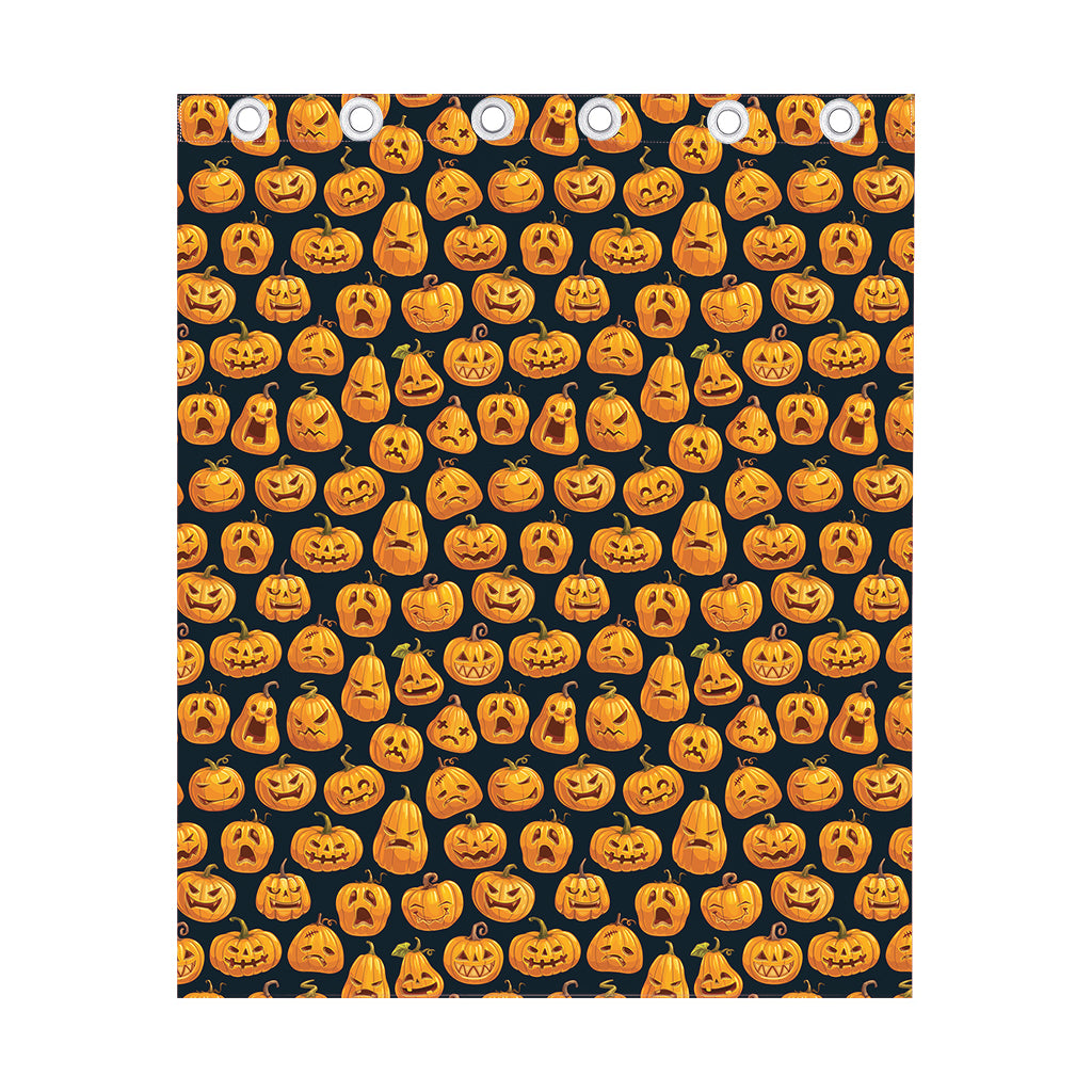 Halloween Pumpkin Jack-O'-Lantern Print Curtain