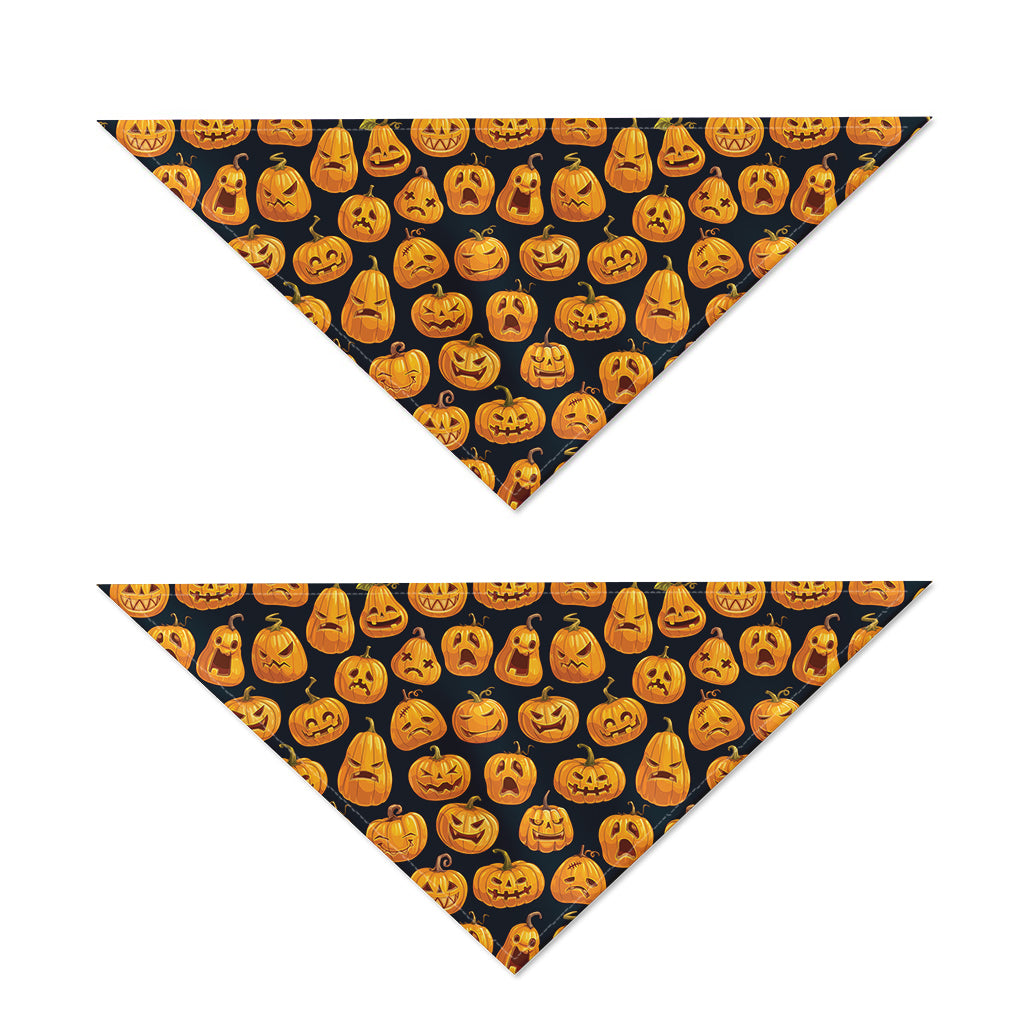 Halloween Pumpkin Jack-O'-Lantern Print Dog Bandana