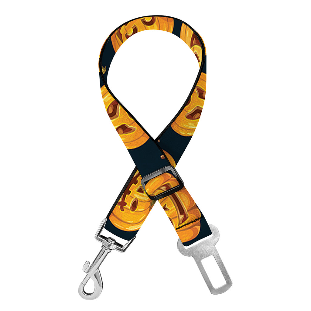 Halloween Pumpkin Jack-O'-Lantern Print Dog Seat Belt