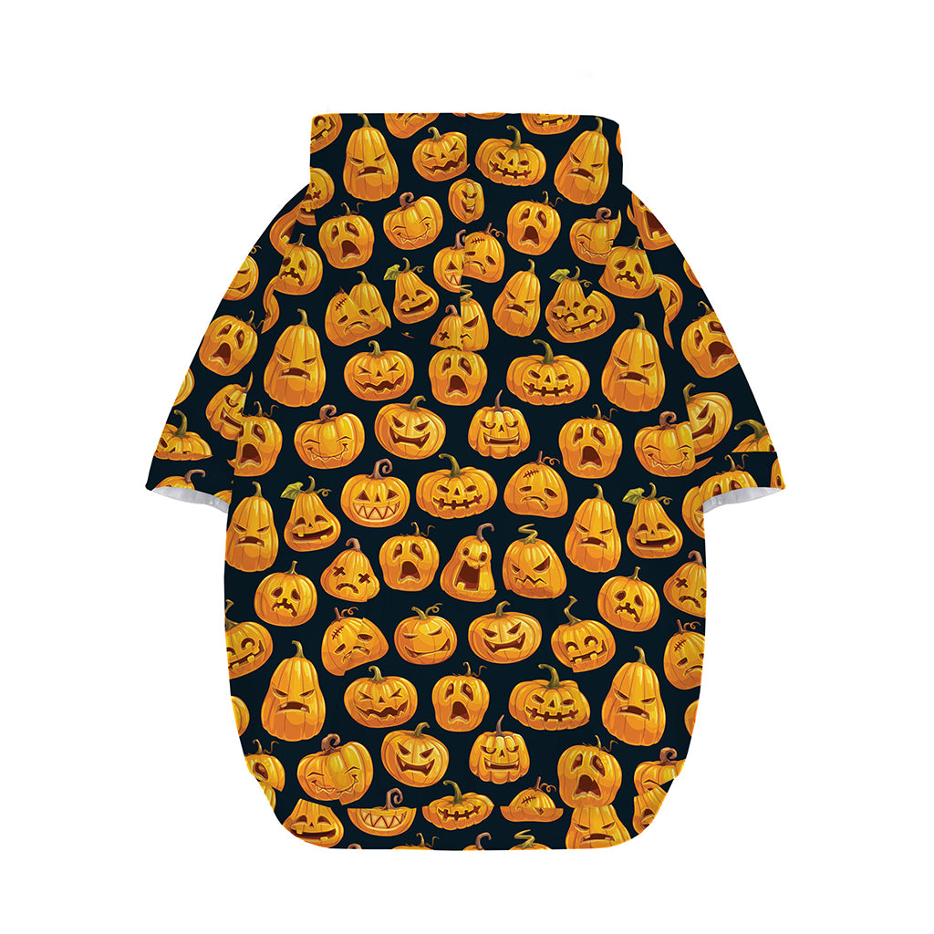 Halloween Pumpkin Jack-O'-Lantern Print Dog Zip Up Hoodie