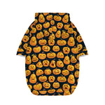 Halloween Pumpkin Jack-O'-Lantern Print Dog Zip Up Hoodie
