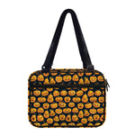 Halloween Pumpkin Jack-O'-Lantern Print Double Strap Bible Bag