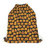 Halloween Pumpkin Jack-O'-Lantern Print Drawstring Bag