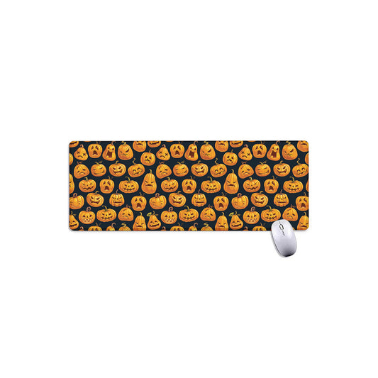 Halloween Pumpkin Jack-O'-Lantern Print Extended Mouse Pad